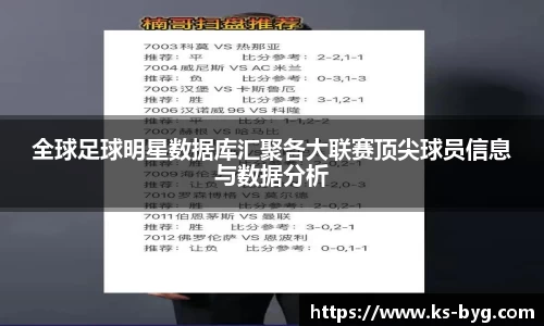 全球足球明星数据库汇聚各大联赛顶尖球员信息与数据分析